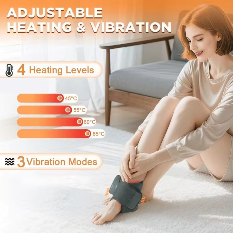 Ankle Heating Massager with Vibration & Heat Therapy