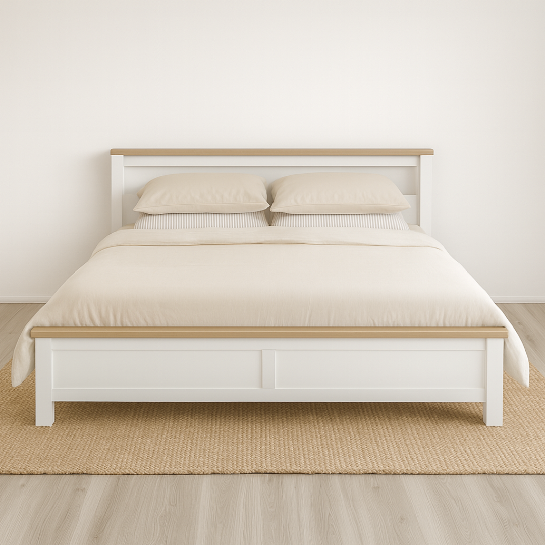 Noosa King Bed Frame with Shelf
