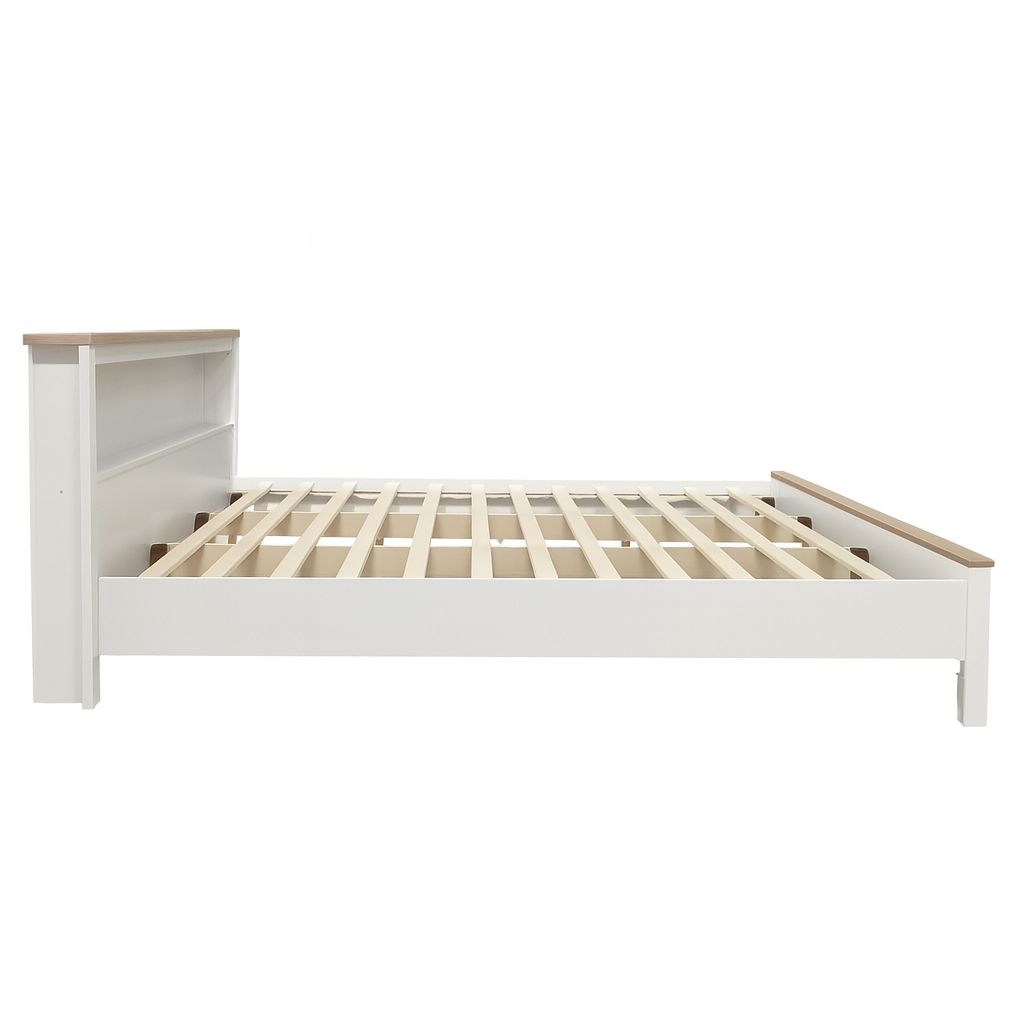 Noosa King Bed Frame with Shelf