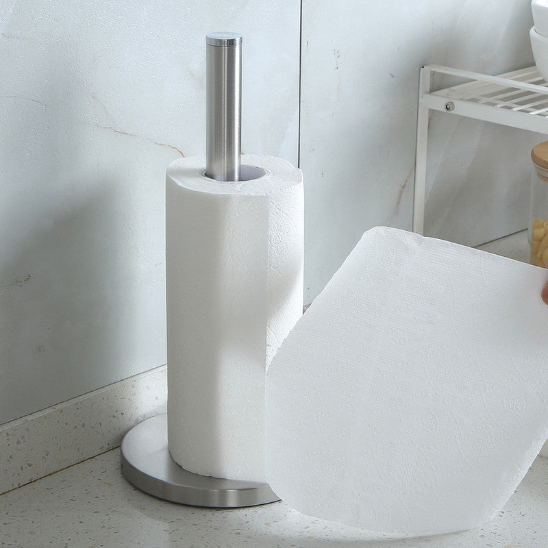 Stainless Steel Paper Towel Holder for Kitchen Countertop Cling Film Storage Rack-Silver
﻿