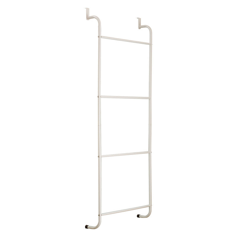 Over The Door Towel Rack Metal Behind Door Hanger for Bathroom Bedroom-White
