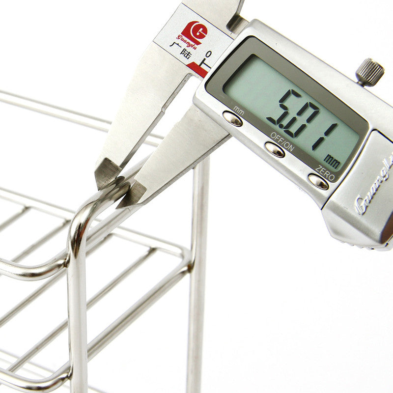 Mini Stainless Steel Kitchen Spice Storage Rack Bathroom And Toilet Organizer Rack-Silver