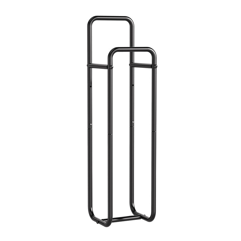 Double-Pole Towel Rack, Wall-Mounted Storage Rack for Bathroom,Black