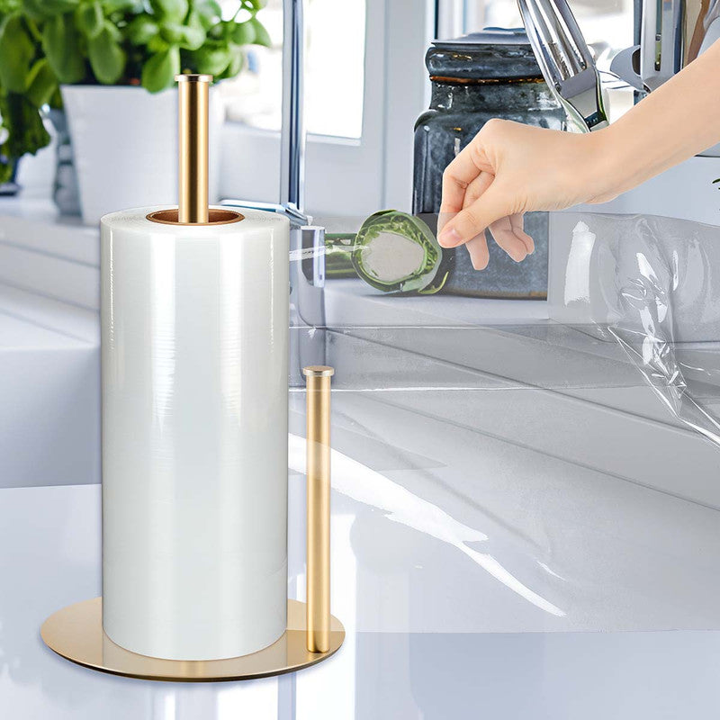 Stainless Steel Double Pole Paper Towel Holder-Gold