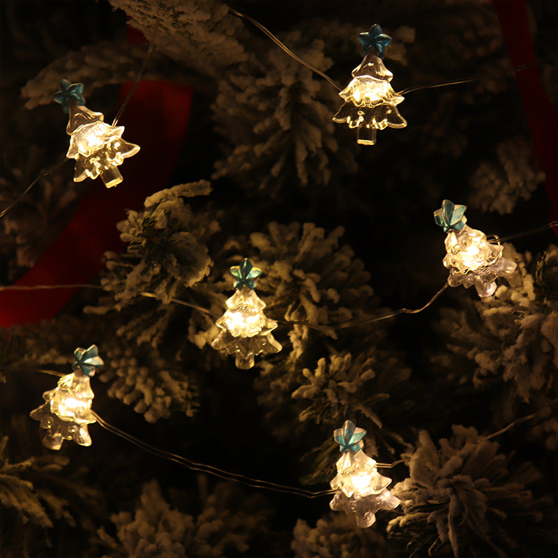 2m 20-LED Christmas Tree Clip-on String Lights with 2x AA Battery Box (Warm White)