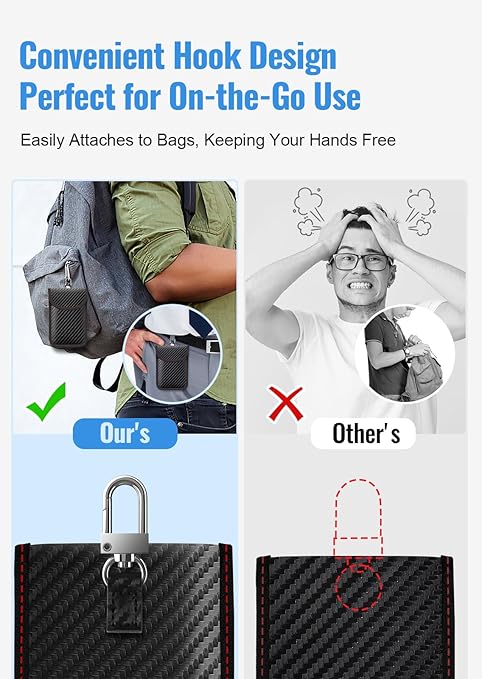 Faraday Pouch for car Keys,2 Pack Faraday Bag Car Key Signal Blocking Pouch ， Keyless Entry Car Keys Case | RFID Blocker Bag for Car Security ，Anti-Theft Remote Entry Keyless Protect-Black