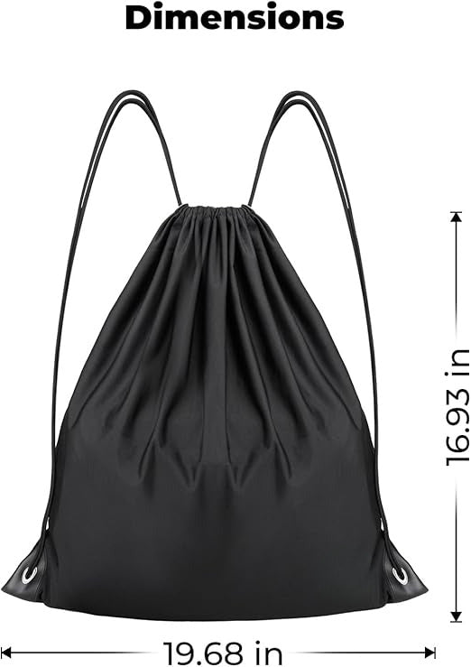 Helmet Bag, Large Capacity Light Weight Drawstring Bag for Motorcycle Bicycle Motocross Bike Racing  Snowboard Skiing Snowmobile Cycling Riding-Black