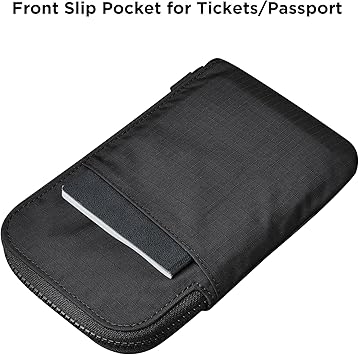 Travel Wallet - RFID Passport Holder, Self Locking Zipper Wear & Tear-Resistant Material, 3 Passport Pockets and 3 Card Slots - HUB Accessories-Green