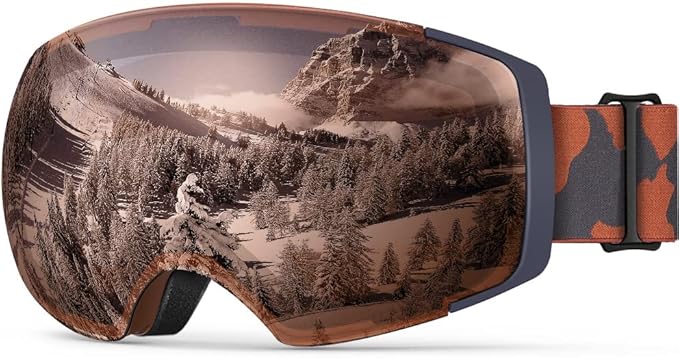 OutdoorMaster Ski Goggles PRO - Frameless, Interchangeable Lens 100% UV400 Protection Snow Goggles for Men &amp; Women-OM-2