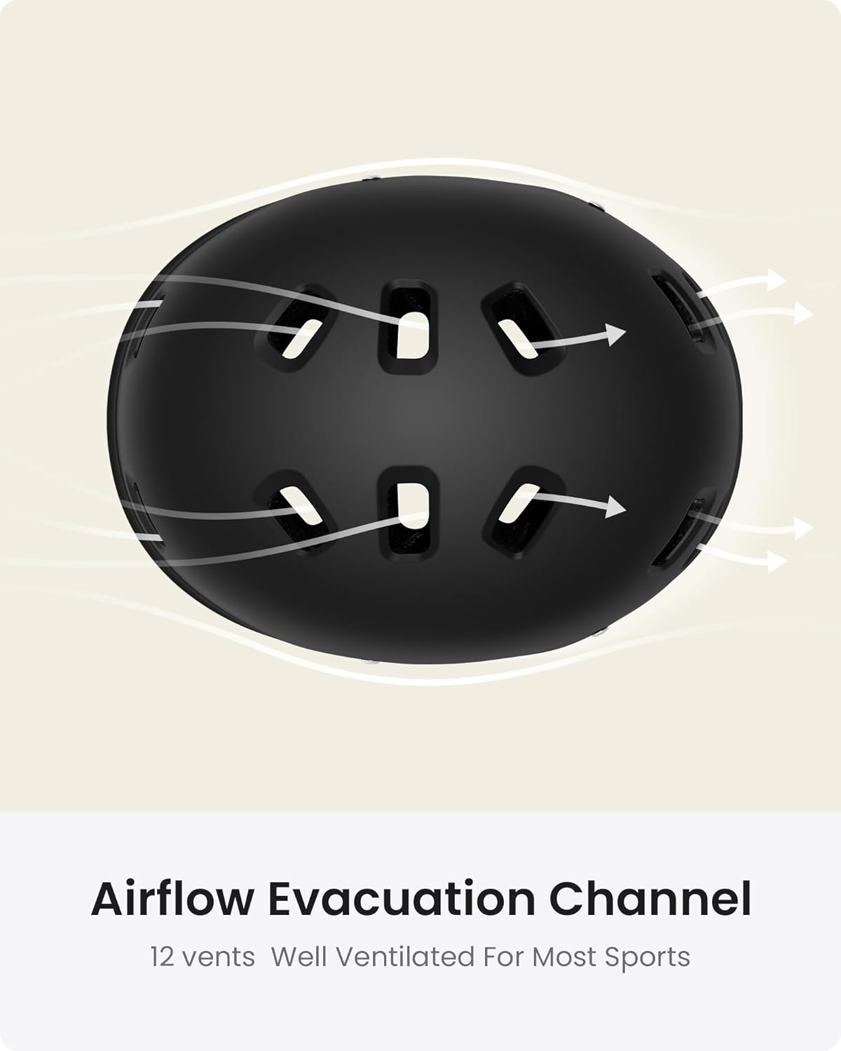 OutdoorMaster Skateboard Cycling Helmet - Two Removable Liners Ventilation Multi-Sport Scooter Roller Skate Inline Skating Rollerblading for  Adults-Black-Medium