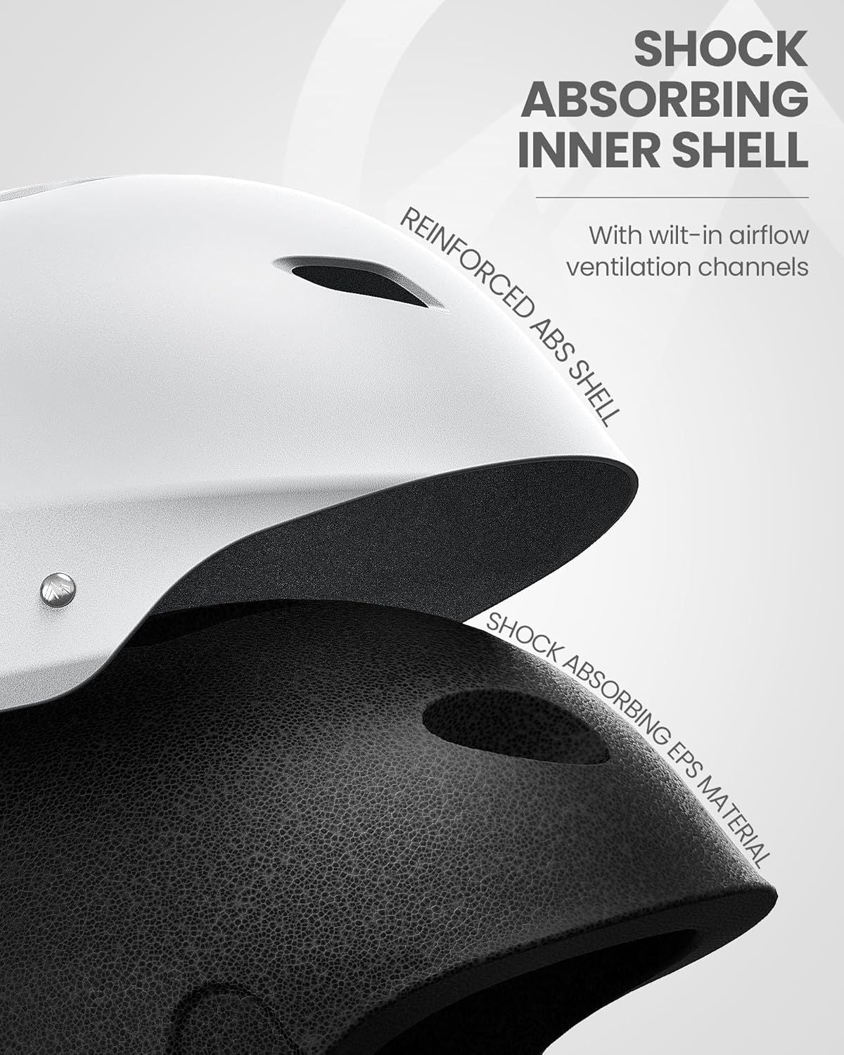 OutdoorMaster Kelvin Ski Helmet - with ASTM Certified Safety, 9 Options - for Men, Women & Youth-White,Small