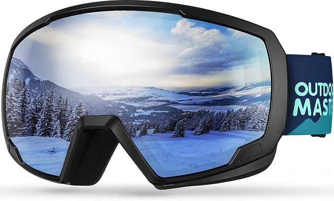 OutdoorMaster Kids Ski Goggles OTG Helmet Compatible, Anti-Fog Snow Goggles for Boys &amp; Girls 100% UV Protection-OM-4