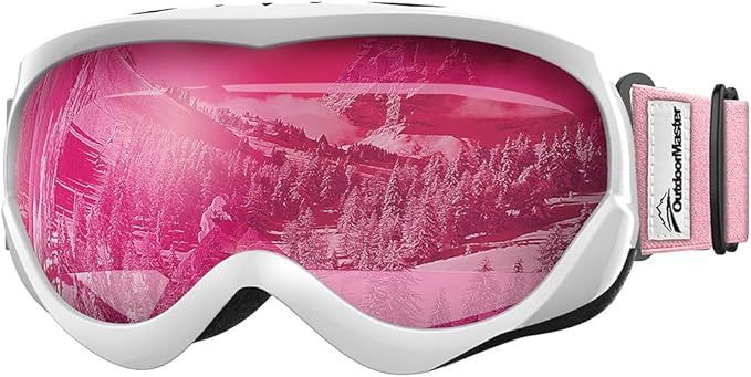 OutdoorMaster Kids Ski Goggles - Helmet Compatible Snow Goggles for Boys &amp; Girls with 100% UV Protection-02VLT 46％-OM-6