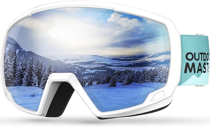 OutdoorMaster Kids Ski Goggles OTG Helmet Compatible, Anti-Fog Snow Goggles for Boys &amp; Girls 100% UV Protection-A02-VLT10%-OM-4