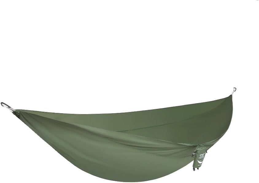 anymaka Camping Hammock - Ultralight Double Hammock with Wiregate Carabiners - Supports 2 Person up to 550 LBS - Portable Hammocks for Outside, Patio and Travel (No Tree Straps) Forest Green