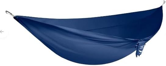 anymaka Camping Hammock - Ultralight Double Hammock with Wiregate Carabiners - Supports 2 Person up to 550 LBS - Portable Hammocks for Outside, Patio and Travel (No Tree Straps) Ocean Blue