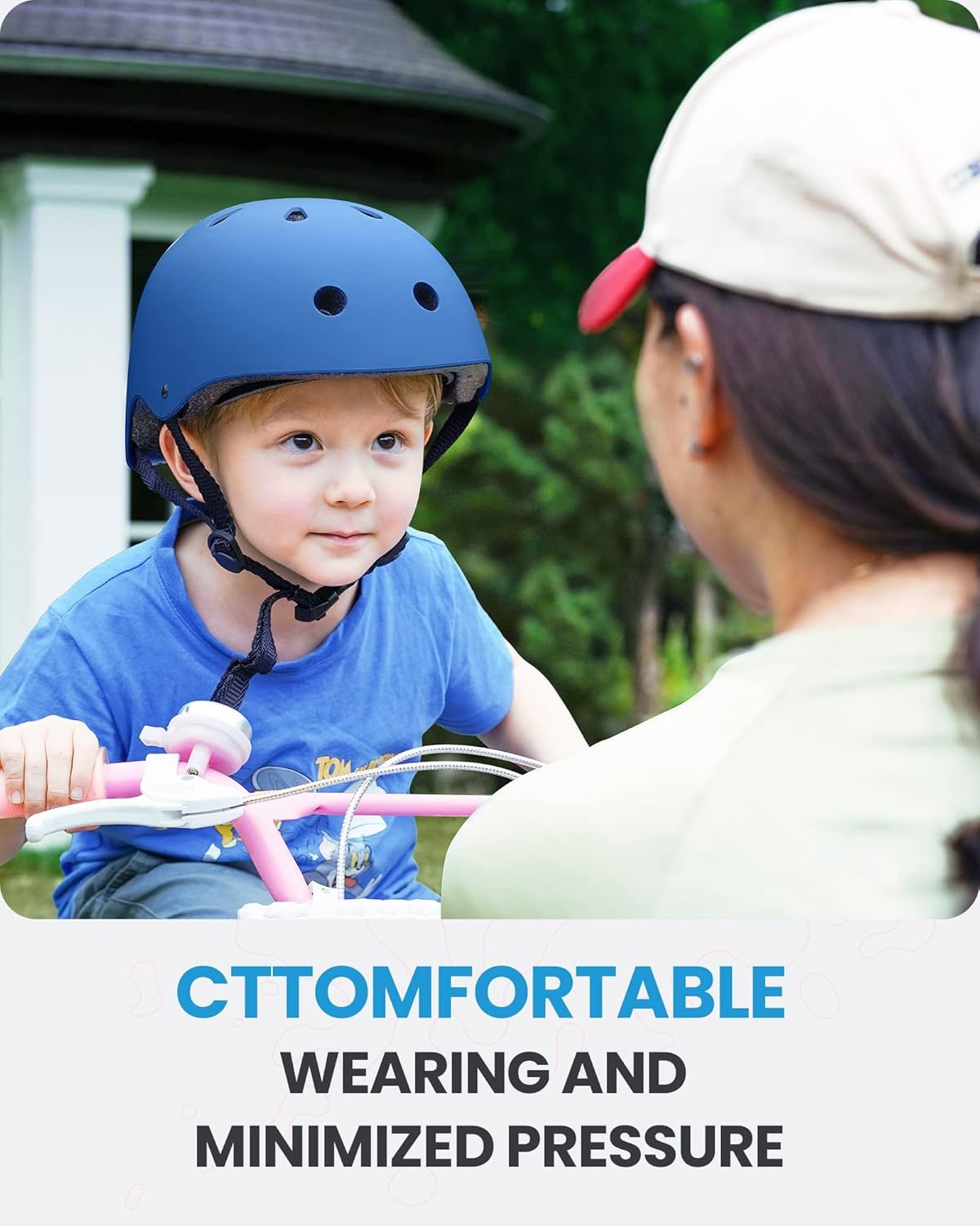 OutdoorMaster Youth & Kids Bike Helmet - Adjustable Multi-Sports Skateboard Helmet with Removable Liners for Balance Bike, Toddler Scooter, One Wheel Hoverboard-Blue-L