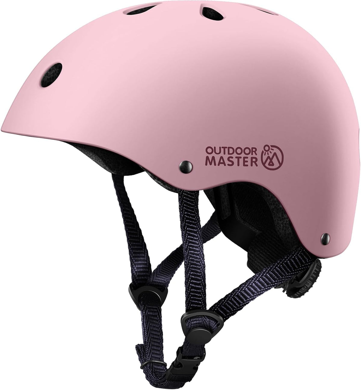OutdoorMaster Youth &amp; Kids Bike Helmet - Adjustable Multi-Sports Skateboard Helmet with Removable Liners for Balance Bike, Toddler Scooter, One Wheel Hoverboard-Light Pink-Large