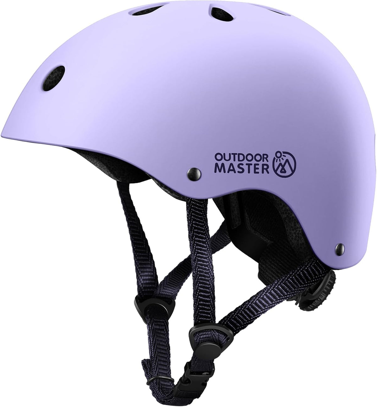 OutdoorMaster Youth &amp; Kids Bike Helmet - Adjustable Multi-Sports Skateboard Helmet with Removable Liners for Balance Bike, Toddler Scooter, One Wheel Hoverboard-Taro purple-Large
