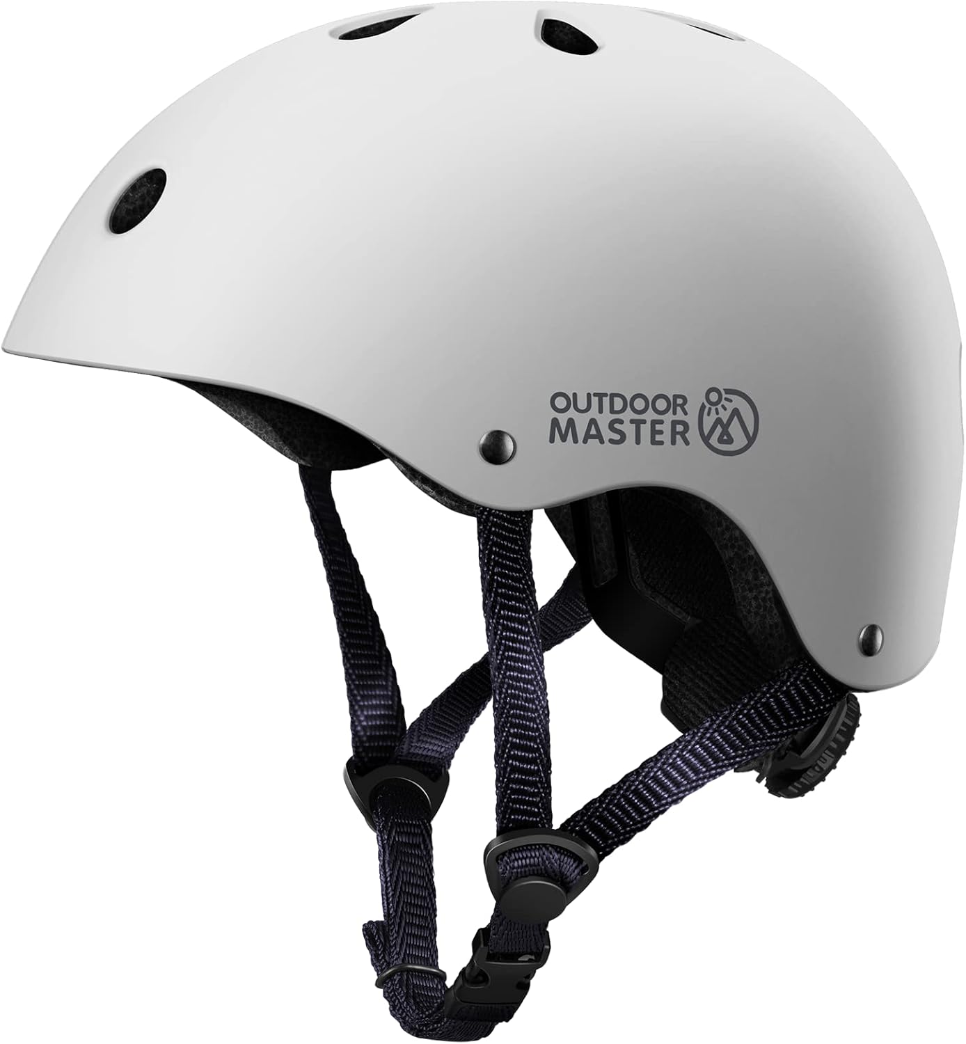 OutdoorMaster Youth & Kids Bike Helmet - Adjustable Multi-Sports Skateboard Helmet with Removable Liners for Balance Bike, Toddler Scooter, One Wheel Hoverboard-White-Small