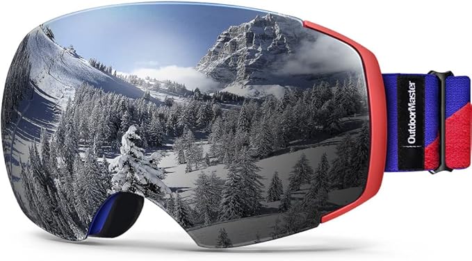 OutdoorMaster Ski Goggles PRO - Frameless, Interchangeable Lens 100% UV400 Protection Snow Goggles for Men &amp; Women-OM-2