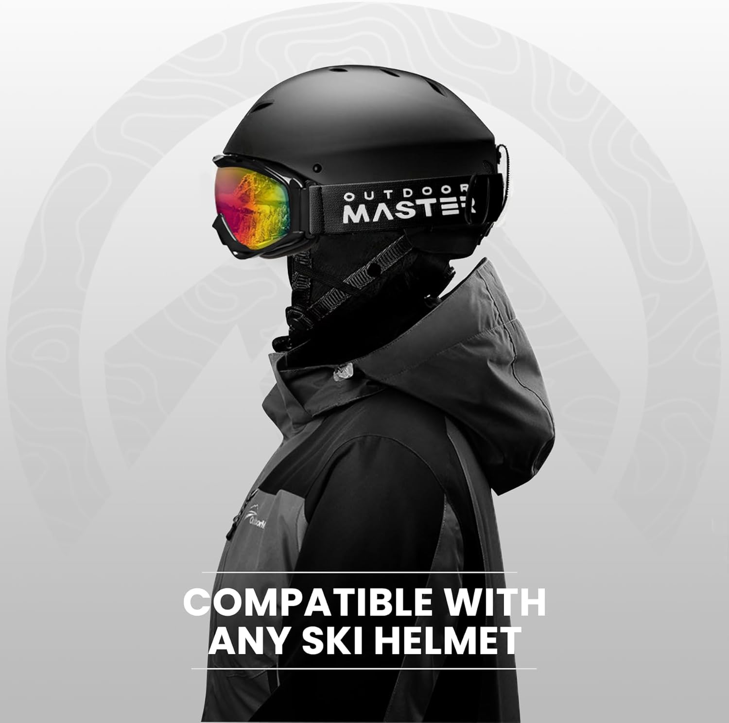 OutdoorMaster OTG Ski Goggles - Over Glasses Ski/Snowboard Goggles for Men, Women & Youth - 100% UV Protection-OM-5