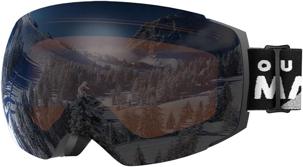 OutdoorMaster Ski Goggles PRO - Frameless, Interchangeable Lens 100% UV400 Protection Snow Goggles for Men &amp; Women-OM-2