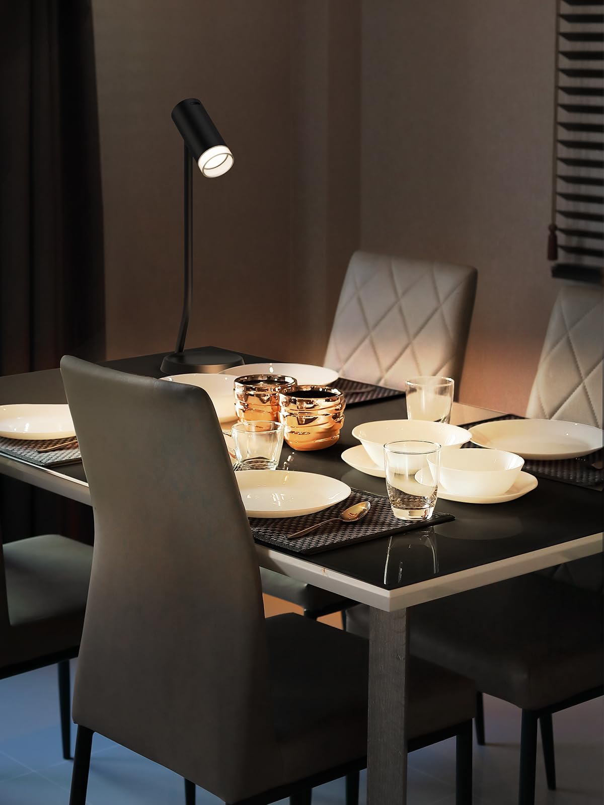 Cordless Table Lamps, Battery Operated Portable Table Light with Magnetic Adjustable Angle Head, 5000mAh Rechargeable Lamp with CCT Dimming for Patio Party Restaurant Dining Home 2 Packs