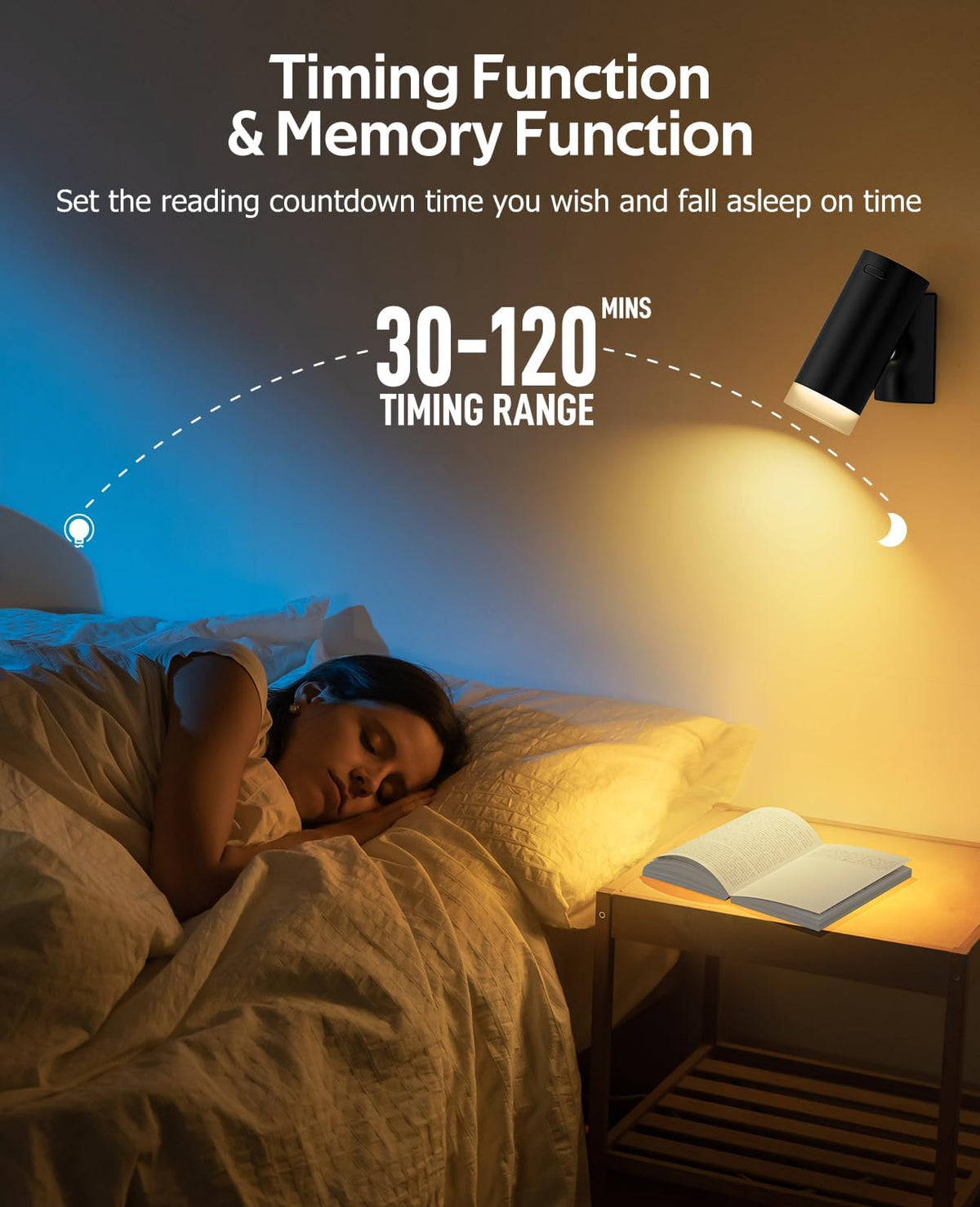 Battery Operated Wall Lights 2 Pack Rechargeable Wall Lights Indoor Touch Dimmable with Remote Control,Magnetic Wall Sconce Lights Battery Black Wireless LED Decor Lighting 3000mAh [Energy Class F]