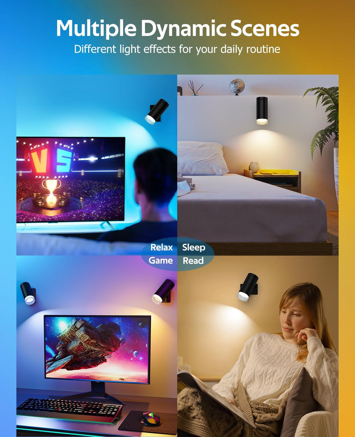 Battery Operated Wall Lights 2 Pack Rechargeable Wall Lights Indoor Touch Dimmable with Remote Control,Magnetic Wall Sconce Lights Battery Black Wireless LED Decor Lighting 3000mAh [Energy Class F]