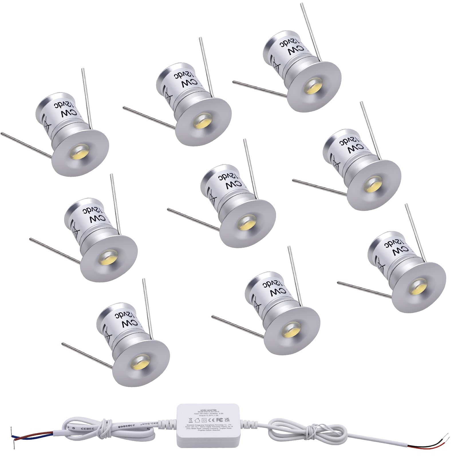 Mini LED Downlights for Ceiling 9 Pack,Cold White 6000K LED Recessed Ceiling Lights Spot Lights for Living Room Bedroom Kitchen Garden [Energy Class E]