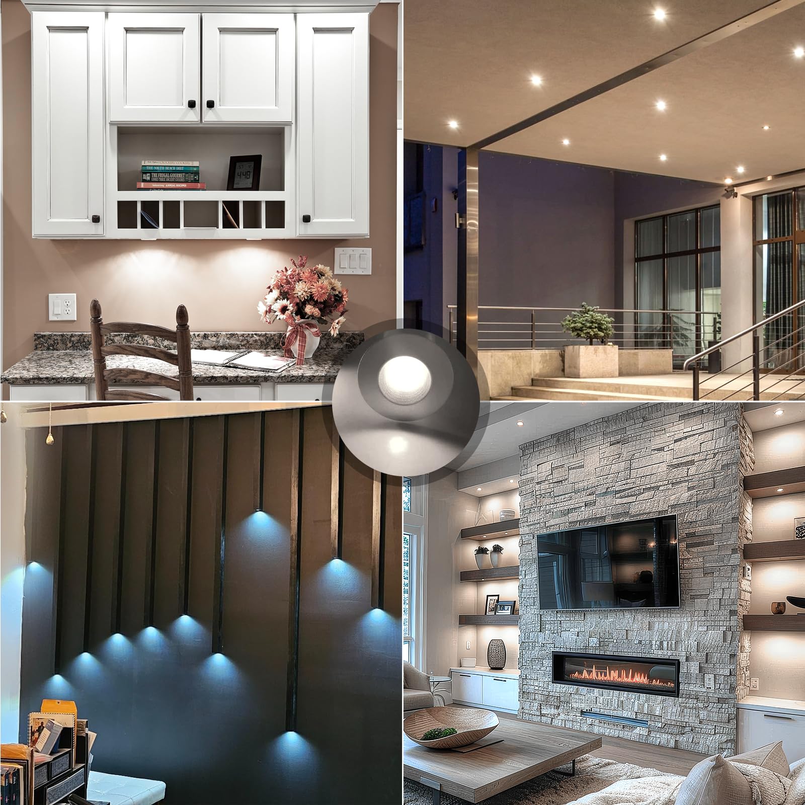 Mini LED Downlights for Ceiling 9 Pack,Cold White 6000K LED Recessed Ceiling Lights Spot Lights for Living Room Bedroom Kitchen Garden [Energy Class E]