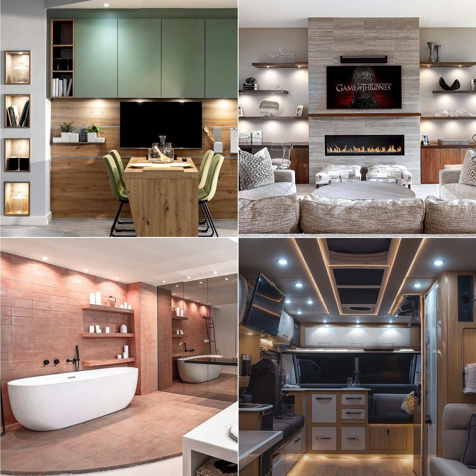 Mini LED Downlights for Ceiling 9 Pack,Cold White 6000K LED Recessed Ceiling Lights Spot Lights for Living Room Bedroom Kitchen Garden [Energy Class E]