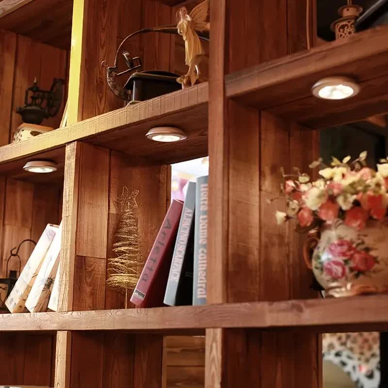 6 LED Light Set with Remote - Warm White for Cabinets & Displays