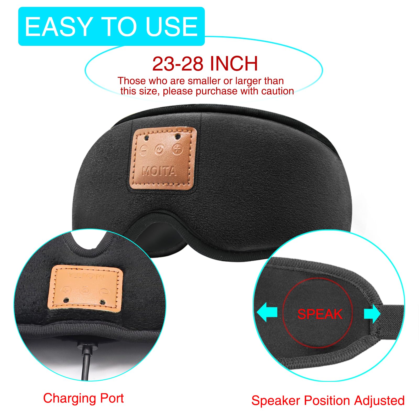 Sleep Headphones Bluetooth Headband for Sleeping, Sports Headphones Music Sleep Headphones Headband for Sports Training, Jogging, Yoga, Traveling, Gaming