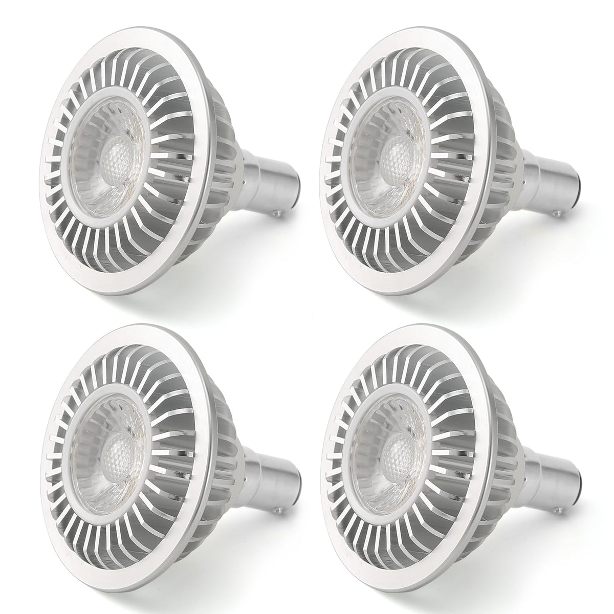 AR70 LED Light Bulb BA15D B15 Base, AC/DC12V Input, 7W 500lm for Home Household Commercial Lighting, 50W Halogen Lamp Replacement(Natural White,4 Pack)
