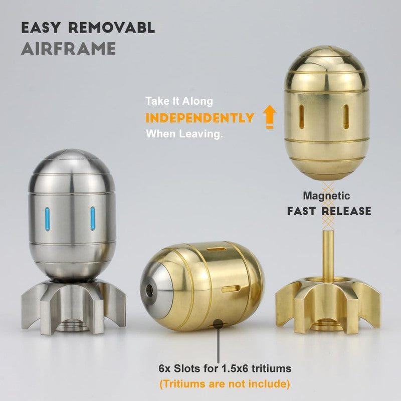 Atomic Bomb Fidget Spinner 3 in 1 EDC Clicker Toy Stainless Steel