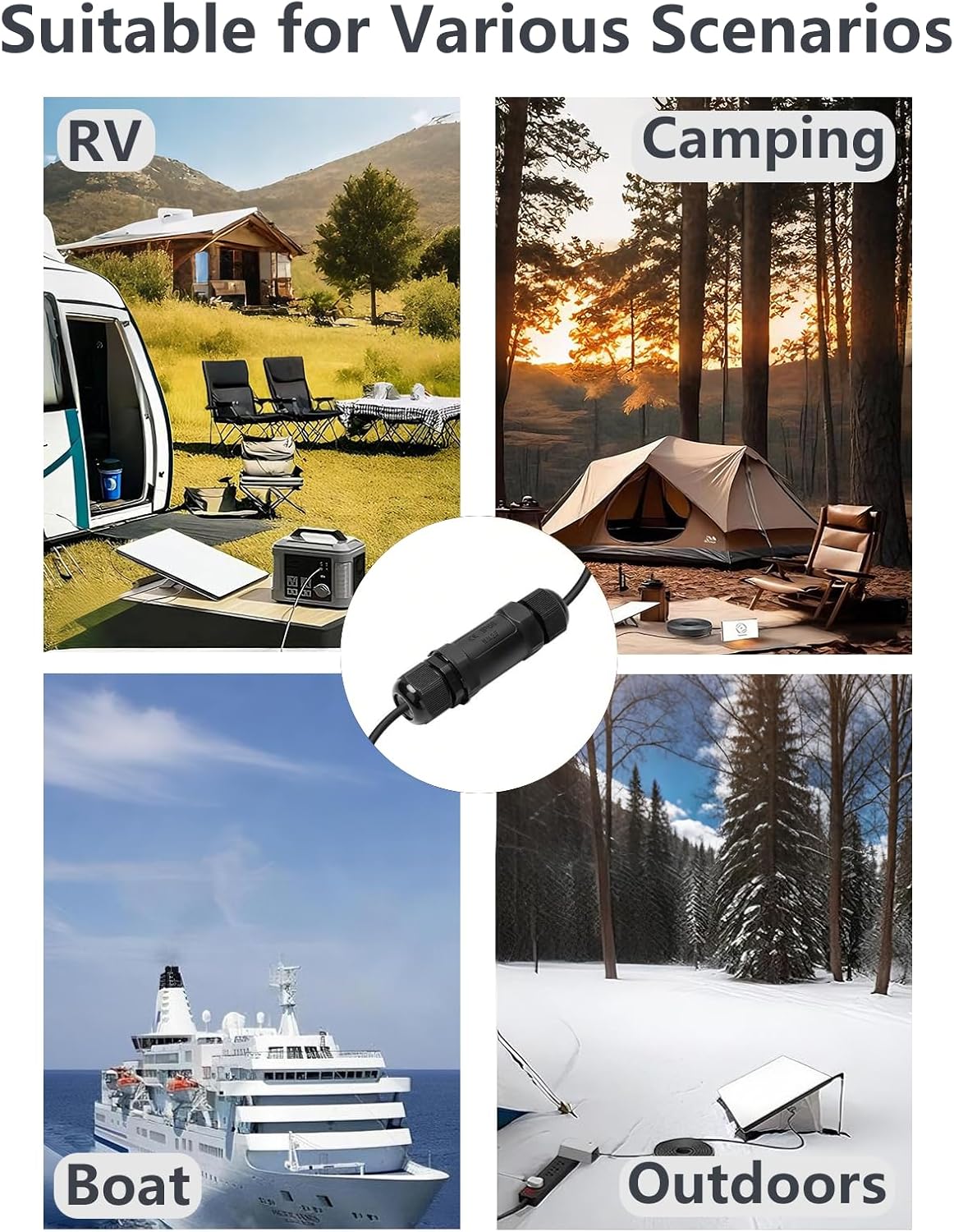 Starlink Coupler  for Starlink Cable/Cat7/Cat6/Cat5E/Cat5 Network LAN Cable Extender IP68 Waterproof (PoE Supported)