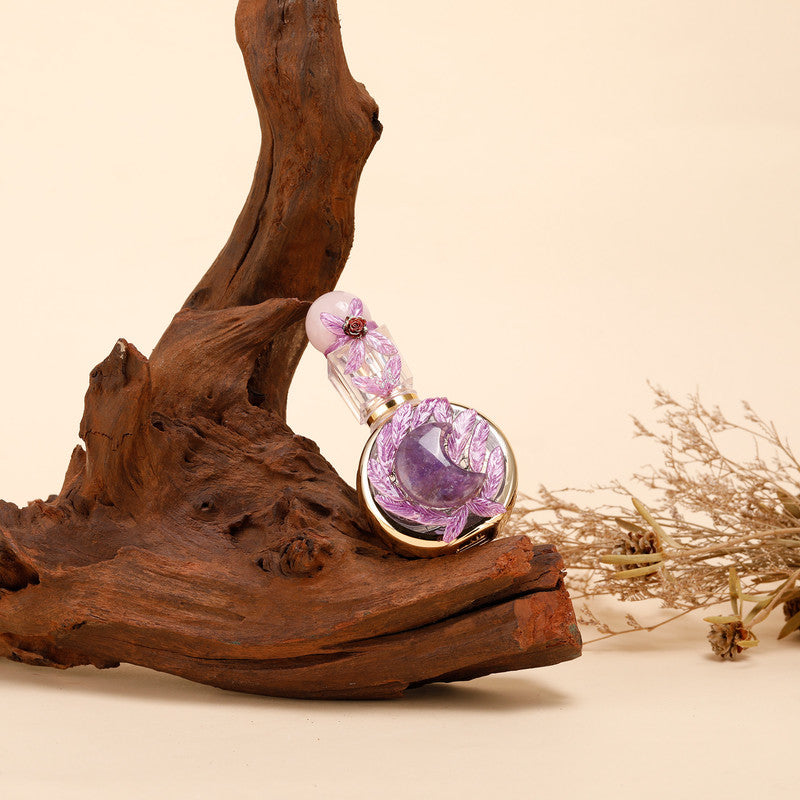 Healing natural crystal perfume bottle(25ml)-rose quartz amethyst