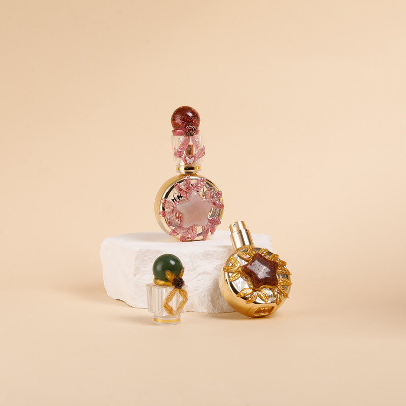 Healing natural crystal perfume bottle(25ml)-Tiger's Eye rose quartz