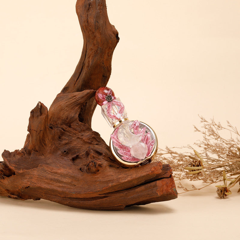 Healing natural crystal perfume bottle(25ml)-rose quartz red jasper