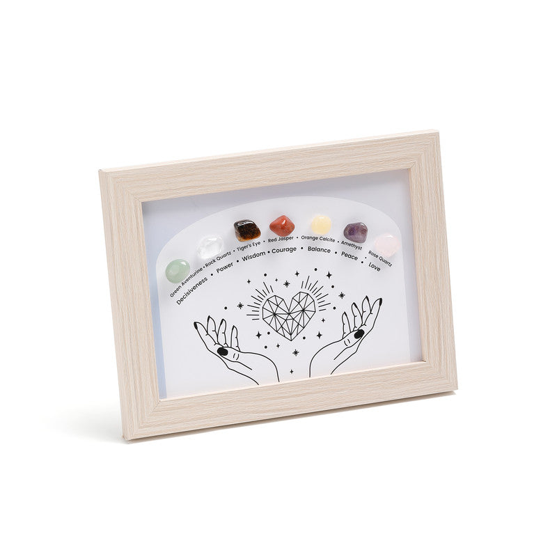Constellation A Healing Crystal Stone Photo Frame Feng Shui or Hanging Home Wall Decoration, Office Gifts