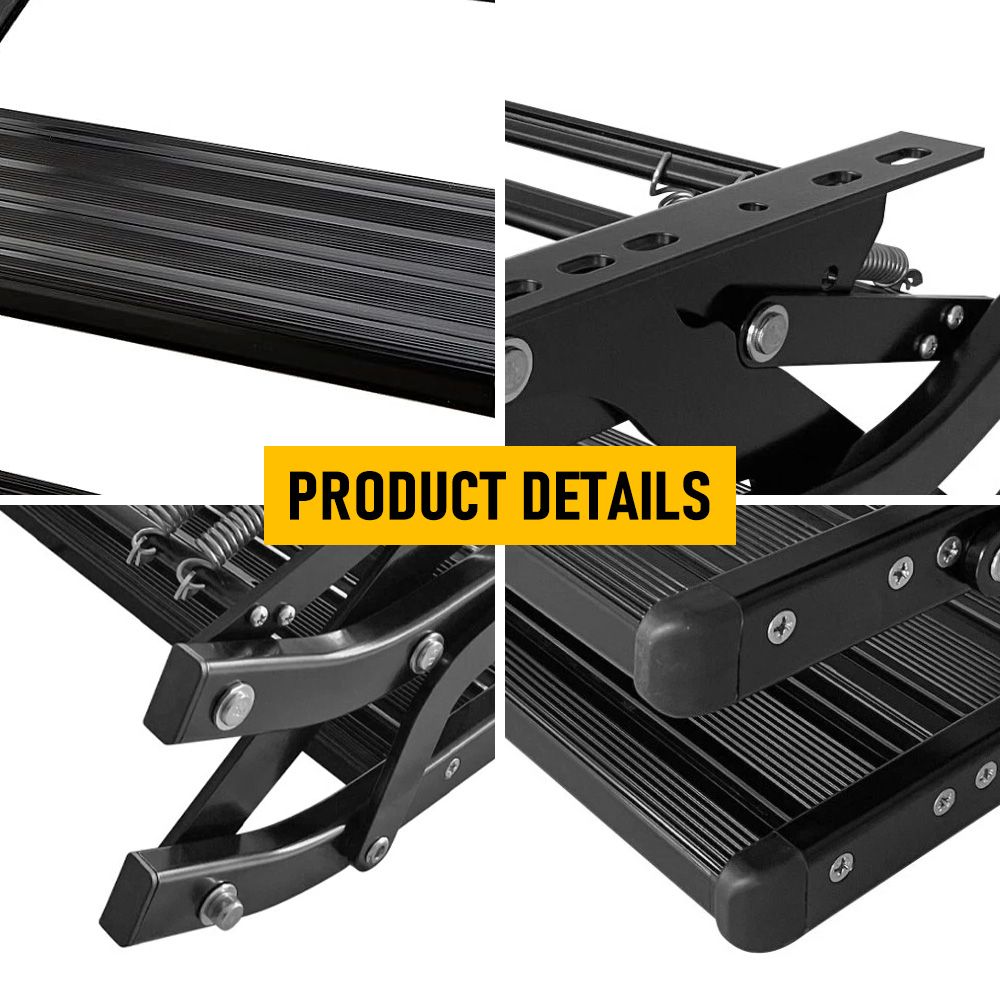 Heavy Duty Double Aluminium Caravan Step – Anti-Slip RV Entry Step, Stable 2-Tier Camping Step, Durable Outdoor Access Step, 54.5 x 77.5 x 30cm