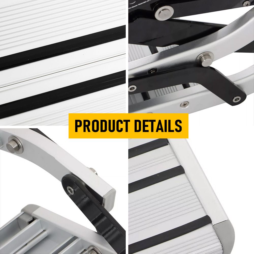 Heavy Duty Double Aluminium Caravan Step – Anti-Slip RV Entry Step, Stable 2-Tier Camping Step, Durable Outdoor Access Step, 54.5 x 77.5 x 30cm