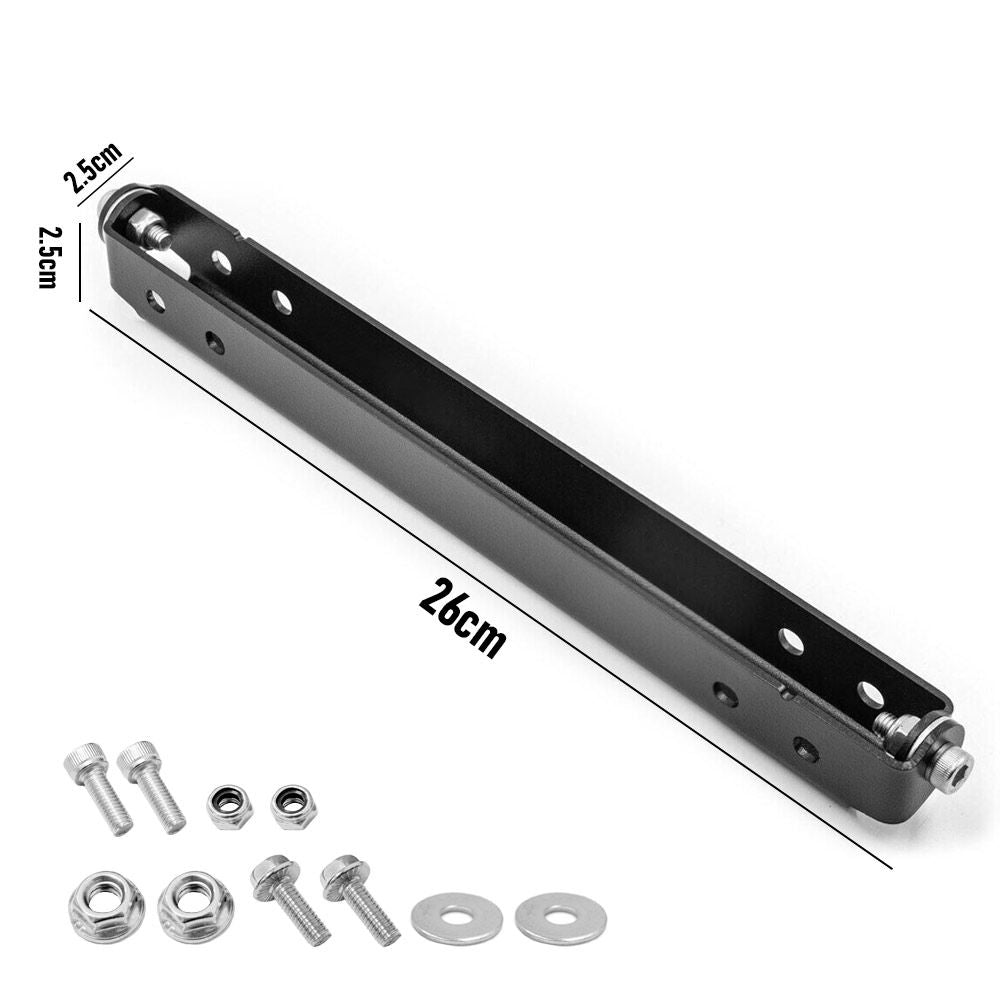 Flip-Up License Plate Frame Holder – 120° Rotation Stainless Steel Number Plate Bracket, Foldable Off-Road Winch Accessory, Rustproof-Black