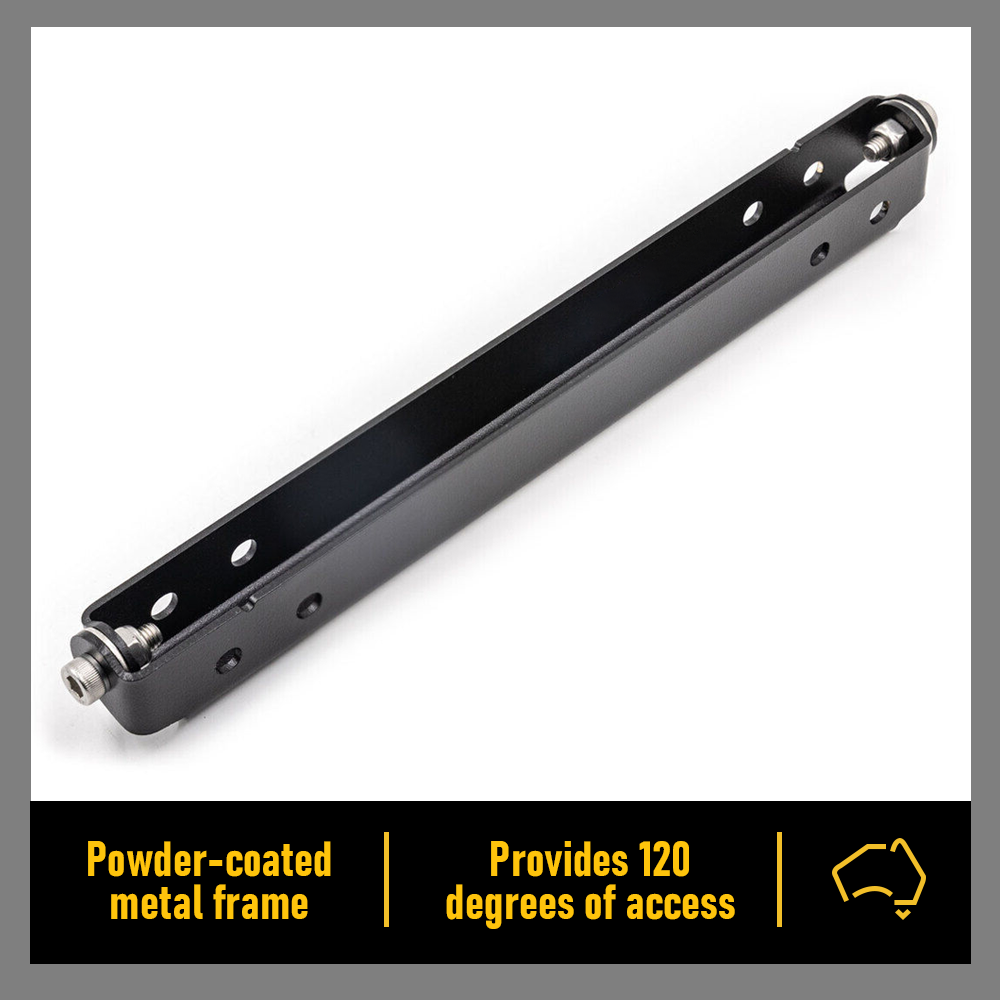Flip-Up License Plate Frame Holder – 120° Rotation Stainless Steel Number Plate Bracket, Foldable Off-Road Winch Accessory, Rustproof-Black