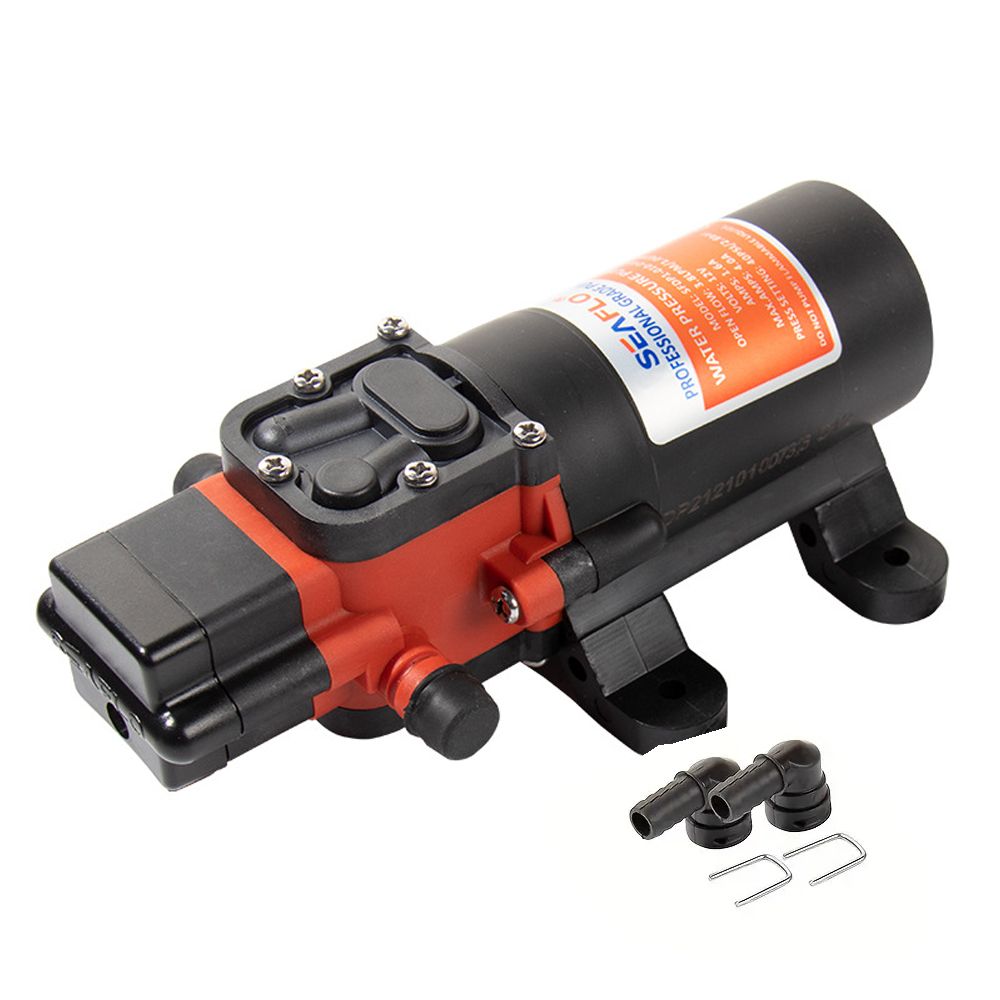 12V Water Pressure Diaphragm Pump 3.8LPM 40PSI Self-Priming Water Pump for RV Caravan Marine Camping