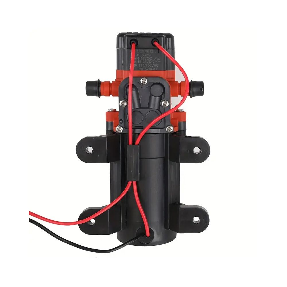 12V Water Pressure Diaphragm Pump 3.8LPM 40PSI Self-Priming Water Pump for RV Caravan Marine Camping