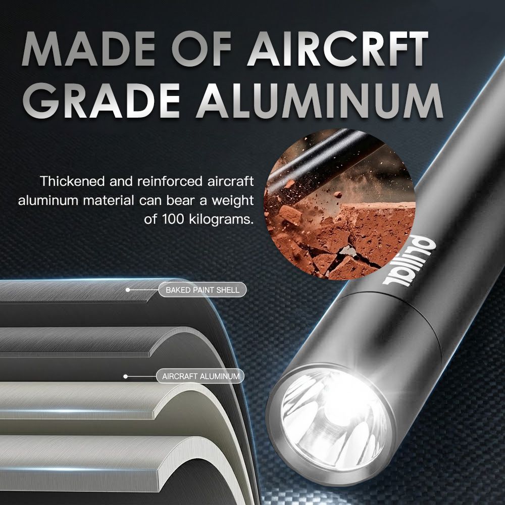 35cm Aluminium LED Torch Flashlight with High Low Strobe Modes, AA Batteries Included, Lightweight Camping Emergency Safety Light – Gunmetal