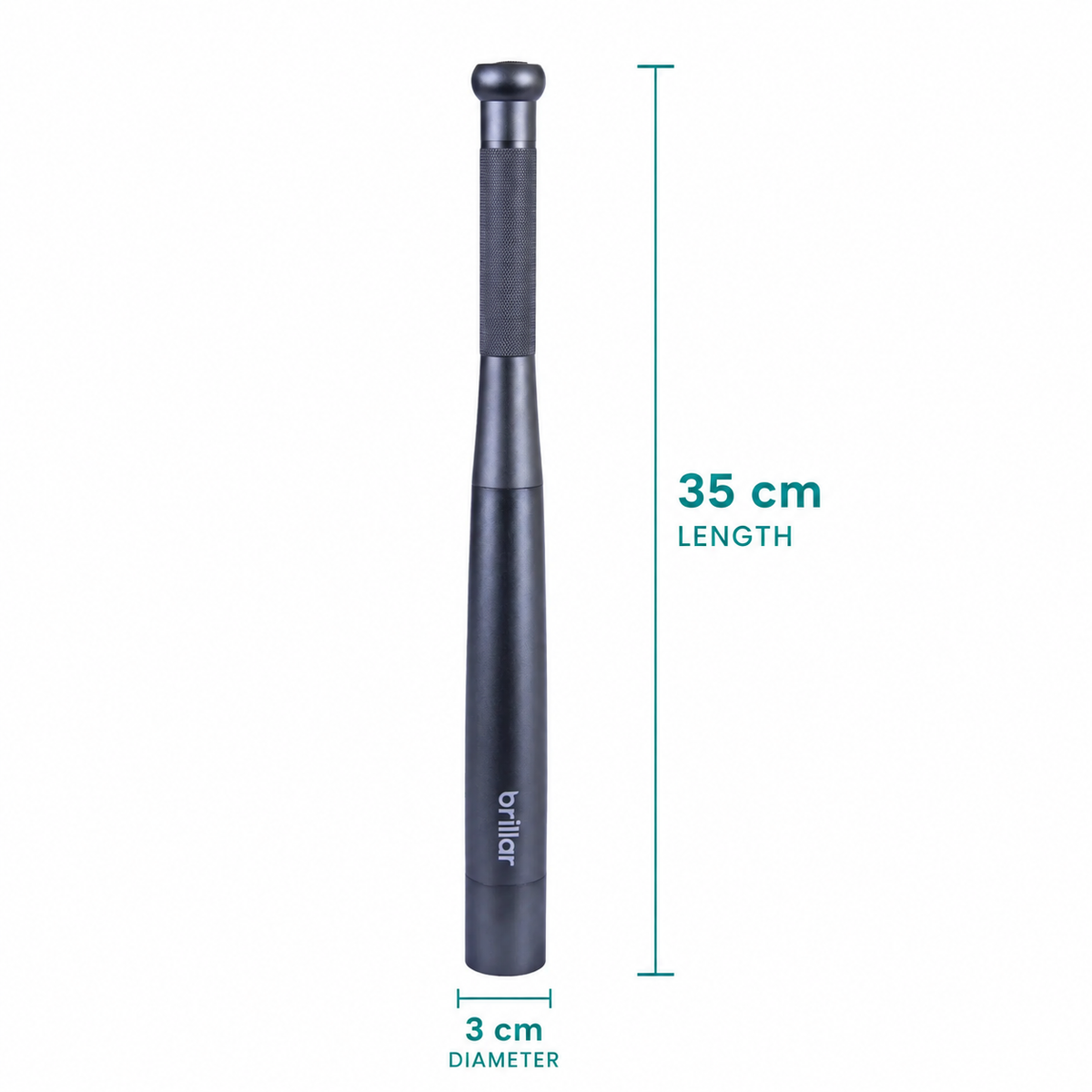 35cm Aluminium LED Torch Flashlight with High Low Strobe Modes, AA Batteries Included, Lightweight Camping Emergency Safety Light – Gunmetal